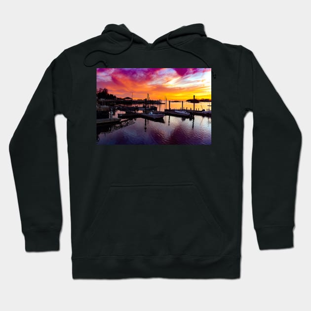 Shoreline Sunset Hoodie by Rob Johnson Photography